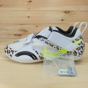 Nike SuperRep Cycle Shoes CJ0775-177 Womens 7 White Black Leopard Peloton :5388